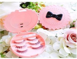 Whole Eyebrow Tools Acrylic Bow False Make Up Cosmetic Eyelashes Storage Case Makeup Plastic Box Home Tools1177093