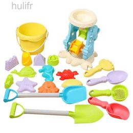 Sand Play Water Fun Beach Toys For Kids Cute Sandbox Toys 19PCS Cartoon Ocean Theme Sand Moulds Summer Toy Rake Shovel Beach Bucket For Outdoor Beach d240429