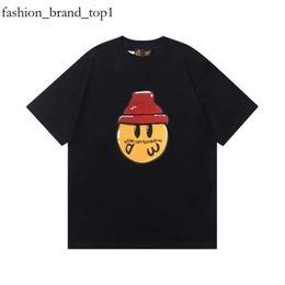 Designer Drawdrew T-shirt Smiling Face Pure Cotton Printed T-shirt Loose Sports Short Sleeve Men's and Women's Street Draw Cute Fashion T Shirt 1642