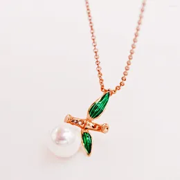 Pendant Necklaces Trendy Gold Plated Copper Necklace Pearl Bird Pendants For Women Girls Fashion Jewellery Accessories Gift