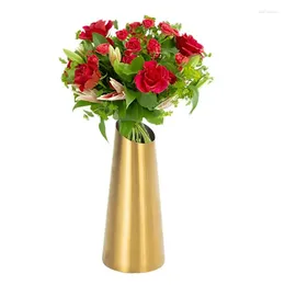 Vases Home Decor Tall Decorative Creative Golden Vase Table Centerpiece Rustproof Modern For Els Restaurants