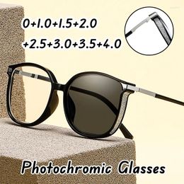 Sunglasses Unisex Retro Cat Eye Pochromic Glasses Trendy Colour Changing Reading For Men Women Fashion Outdoor 4.0