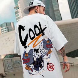 T-shirts Mens sports and leisure luxury T-shirt summer oversized breathable hardcover short sleeved T-shirt anime and funny clothingL2404