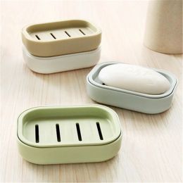 Set New Bathroom Dish Plate Case Home Shower Travel Hiking Holder Container Soap Box Plastic Soap Box Dispenser Soap Rack