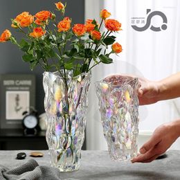 Vases American Style Handmade Ryukuang Crystal Glass Vase Flower Arrangement Living Room El Decorative Utensils And Ornament