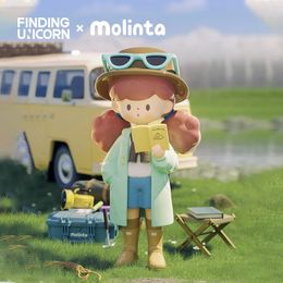 Finding Unicorn Molinta Camping Vlog Series Blind Box zZoton Mystery box Kawaii Toy Figures Birthday Gift Kid Toy Action Figures 240428