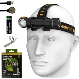 Armytek Wizard C2 Pro Max XHP70.2 LED Magnet Rechargeable Headlamp 4000 Lumens w/ Free Eco Sensa Magnetic USB Charging Cable - Ultimate Outdoor Lighting Solution