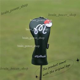 Other Golf Products 2 Colors Cap Fisherman Hat Golf Club #1 #3 #5 Wood Headcovers Driver Fairway Woods Cover PU Leather Head Covers 401