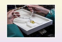 Pendant Necklaces Hibride Brand Design Wedding Necklace For Women Bridal Jewellery Yellow Stone Full Cubic Zirconia Pendientes Mujer5121728