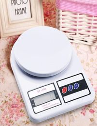 10kg1g Digital LCD Electronic Kitchen Scale Food Weighing Postal Scales 10000g White Kitchen Automatic Measuring Tools Low batter9653245
