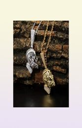 iced out pendant necklace for men women luxury designer bling diamond star fans Keepsake pendant 18k gold plated jewelry gift4433828