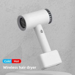 Hair Dryers Wireless hair dryer rechargeable cold air travel portable cordless Q240429