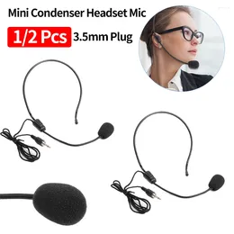 Microphones 3.5mm Head Mounted Microphone Teacher Guide Lecture Wired Condenser Headset Mic