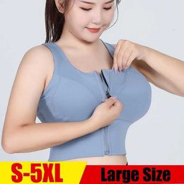 Bras Cloud Hide Women Sports Bra for Big Breast High Impact S-5XL Underwear Lady Fitness Tank Top Plus Size Vest Running Shirt Y240426