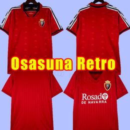 Retro Osasuna Mens Soccer Jerseys Home Short Sleeve Football Shirt 87 88 95 97 vingate thailand quality 1987 1988 1995 1996 1997 retro