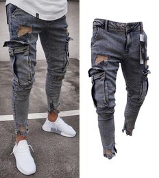 Long Pencil Pants Ripped Jeans Slim Spring Hole 2018 Men039s Fashion Thin Skinny Jeans for Men Hiphop Trousers Clothes Clothing2528558