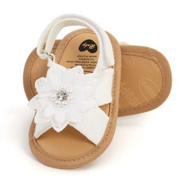 Sandals Fashionable and elegant embroidered beaded baby girls shoes comfortable and non slip soft flat shoes indoor and outdoor parti