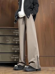 Men's Pants Fashion Summer Thin Casual Straight Leg Oversize Loose Versatile Men Korean Wide Boys Streetwear A155