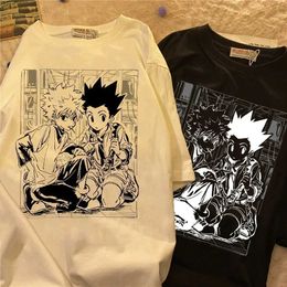 Damen T-Shirt Womens T-Shirt Y2K Kawaii Top Hunter X Hunter T-Shirt Killua Zoldyck Anime T-Shirt Kurzarm Comic T-Shirt Damen T-Shirtl2404