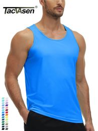 TACVASEN UPF50 Tank Top Quick Dry Sleeveless T-shirts Mens Summer Gym Fitness Running Tee Sports Vest Swim Trainning tshirts 240425