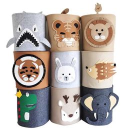 Storage Baskets Cotton Animal Storage Basket Kids Toys Clothes Shoes Organiser Sundries Folding Storage Box Cabinet Home Kwaii Basket Container