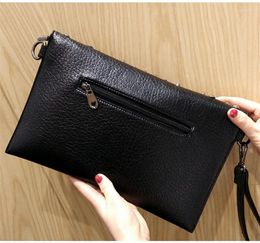 Shoulder Bags Women Envelope Totes Crystal Rivets Luxury Handbags Black