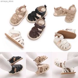 Sandals 0-18M new solid Coloured toddlers first walking baby crib newborn baby summer sandals baby shoes soft sole non slipL240429