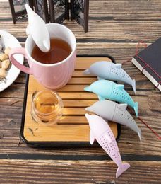 Creative Dolphin Tea Infuser Teapot Philtre Silicone Leakproof Loose Leaf Animal Tea Strainer Coffee Drinkware Kitchen Accessories6533278