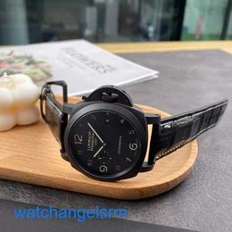 Leisure Wrist Watch Panerai LUMINOR 1950 Series 44mm Diameter Automatic Mechanical Calendar Display Watch PAM00441/ Ceramic/Dual Time Zone Power Reserve Display