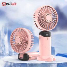 Electric Fans Portable Fan Mini USB Rechargeable Handheld Fan For Outdoor Foldable Small Fan Neck Hanging Fan With 5 Speed Travel Mini Fans d240429