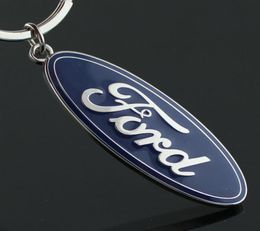 5pcslot Fashion Zinc Alloy Metal 3D Ford car logo keychain key ring llaveros hombre high quality chaveiro portachiavi key chain6522518