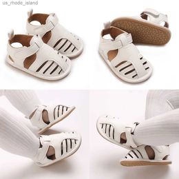 Sandały haishi nowonarodzone buty dla chłopców i dziewcząt Summer pu miękki guma Sole Anti Slip Baby First Step Buty chodzenia