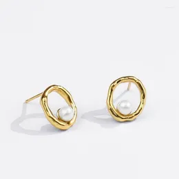 Stud Earrings Miuoxion Retro Circle Pearl Fashion Personality Party Punk Jewelry For Women Feature Namour Charm Gift All Seasons