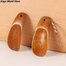 Accessories 1pc Solid Wood Shoehorn Natural Wooden Shoe Horn Portable Craft Long Handle Shoe Lifter Shoes Accessories 9*3.5cm