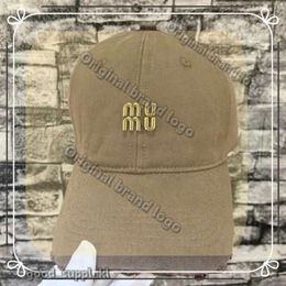 Mui Bag Cap New Designer MU Big Head High-quality Cap Candy Colour Letter Label Casual Baseball Cap Couple Shade Fashion Hat 155