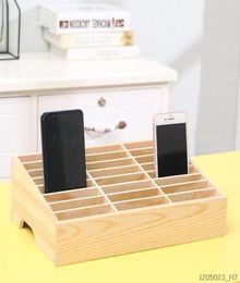 24 Cells Multifunctional Wooden Storage Box Mobile Phone Repair Tool Organizer Y11163039083