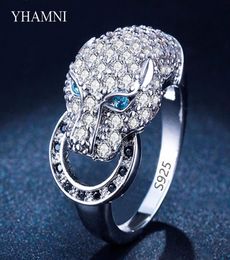 YHAMNI Fashion Popular Silver Leopard Rings for Women Fashion Animal Rings Party Punk Jewelry Accessories Anel Bijoux Perfect 8123260