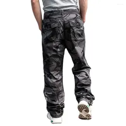 Men's Pants Camouflage Cargo Men Casual Military Army Style Tactical Side Zipper Pocket Cotton Loose Baggy Trousers Plus Size