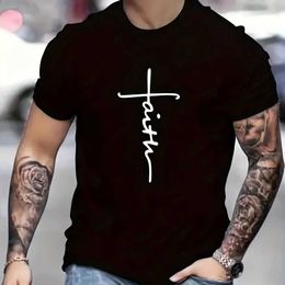 Men's T-Shirts Cross Graphic T-Shirts For Mens Short Slve Tops Oversized Summer Clothing Casual Boys T-Shirts Strt Male Shirts Ts 2024 Y240429