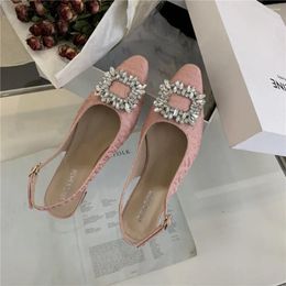 Casual Shoes Comfort For Women 2024 Sandals Suit Female Beige Buckle Summer Heels Low Black Flat Retro Girls Closed Solid Scandals