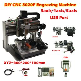 CNC Router 3020F Engraving Drilling Milling Machine 500W 3 4 5axis USB Port with Water Tank for Wood Aluminium Carving Engraver