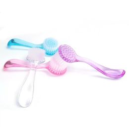 Exfoliating Facial Brushs Face Soft Facial Brush Deep Pore Cleansing Nylon Makeup Face Washing Pink Purple White Blue9242259