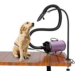 Dog Apparel Pet Grooming Hair Dryer Stand 360 Degrees Rotation With Adjustable Clamp Cat Bathing Beauty Blower Support Frame F60258803514