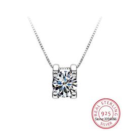 Pendant Necklaces Silver 05ct1ct2ct F Color Moissanite VVS Engagement Elegant Wedding Necklace For Women Anniversary GiftPendan3780807