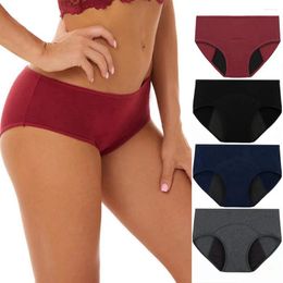 Women's Panties Menstrual Period Underwear Women Mid Waist Cotton Postpartum Ladies Full Coverage Briefs Solid Color Underpants Stretch