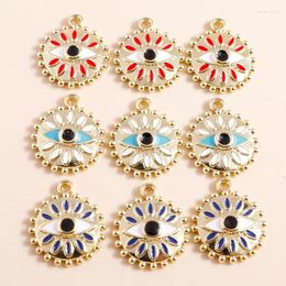 Charms 5pcs 17 15mm Nepal Lucky Blue Eyes Turkish Evil For DIY Jewellery Accessories Bracelet Necklace Pendants