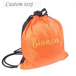 Storage Bags Customised Polyester Beam Bag With Personality Drawstring WaterproofFoldable Shopping Shoulder