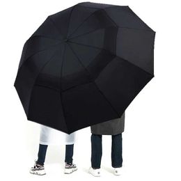 Umbrellas Windproof Strong Automatic Folding Golf Umbrella for Men Large 130CM Double Layer Waterproof Sunshade Big Umbrellas for Travel