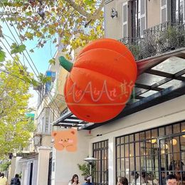 Giant Inflatable Pumpkin Air Blow Halloween Festival Decorative Plant with LED Light Event Nightclub Stage Advertising Props