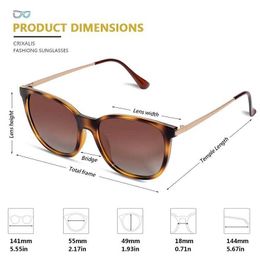 NUU1 Sunglasses CRIXALIS Vintage Womens Sunglasses Polarized Classic Anti Glare Driving Sun Glasses For Men Luxury Brand Designer Shades Female d240429